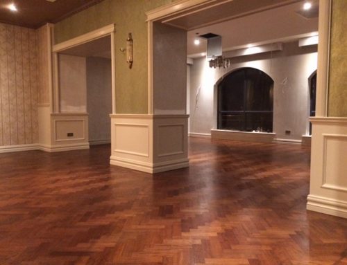 Reclaimed Parquet Mahogany Stained & Oiled